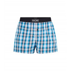 Hugo Boss BOSS x PHIPPS cotton-poplin pyjama shorts made from reused leftover materials 50484608-440 Turquoise