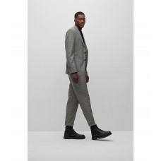 Hugo Boss Slim-fit suit in a checked wool blend 50484873-030 Grey