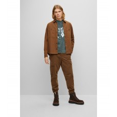 Hugo Boss Relaxed-fit cargo trousers in stretch cotton 50484948-217 Brown