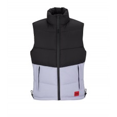 Hugo Boss Water-repellent slim-fit gilet with red logo label 50485248-535 Light Purple