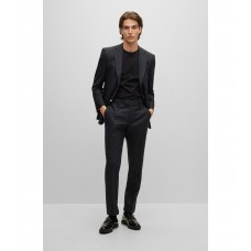 Hugo Boss Regular-fit suit in a micro-patterned wool blend 50485335-001 Black