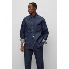 Hugo Boss HUGO | REPLAY regular-fit jacket in dark-blue denim 50485642-007 Dark Blue