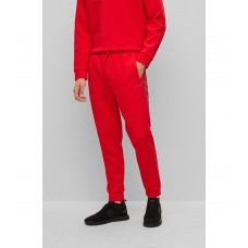 Hugo Boss Cotton-blend tracksuit bottoms with rhinestone details 50485722-624 Red