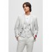 Hugo Boss Extra-slim-fit three-piece suit in melange fabric 50485860-260 Light Grey