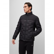 Hugo Boss Water-repellent regular-fit jacket with down filling 50485935-001 Black