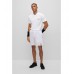 Hugo Boss BOSS x Matteo Berrettini performance-stretch shorts with logo detail and mesh accents 50486402-100 White