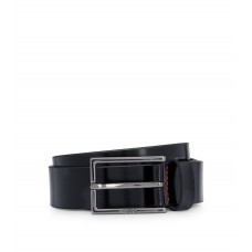 Hugo Boss Leather belt with stacked-logo tip 50486646-001 Black