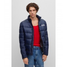 Hugo Boss Slim-fit puffer jacket with split logo 50486677-410 Dark Blue