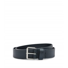 Hugo Boss Pin-buckle belt in structured leather with logo keeper 50486739-001 Black