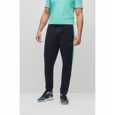 Hugo Boss Stretch-jersey tracksuit bottoms with mesh inserts 50486759-402 Dark Blue