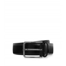 Hugo Boss Italian-leather belt with logo-engraved pin buckle 50486825-001 Black
