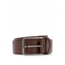 Hugo Boss Italian-leather belt with logo-engraved pin buckle 50486825-210 Brown