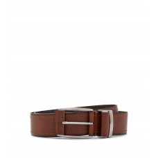 Hugo Boss Italian-leather belt with smooth finish and branded keeper 50486974-210 Brown