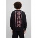 Hugo Boss Oversized-fit cotton-terry sweatshirt with graffiti-inspired logos 50487526-001 Black