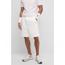Hugo Boss BOSS x Matteo Berrettini regular-fit shorts in a cotton blend 50487661-100 White