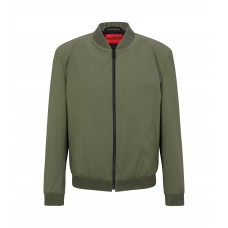 Hugo Boss Bomber-style slim-fit jacket in stretch cotton 50488019-251 Khaki
