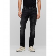 Hugo Boss Slim-fit jeans in charcoal stretch denim 50488423-015 Dark Grey