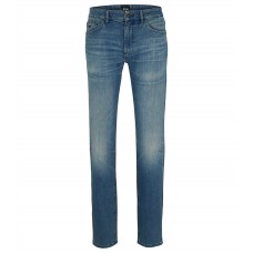 Hugo Boss Regular-fit jeans in blue cashmere-touch denim 50488523-444 Blue