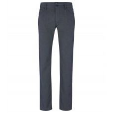 Hugo Boss Regular-fit jeans in pinpoint peached denim 50488933-404 Dark Blue