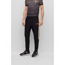 Hugo Boss Tracksuit bottoms in active-stretch fabric with side stripes 50490663-001 Black