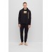 Hugo Boss Cotton-blend pyjama T-shirt with block stripe and logo 50490923-001 Black
