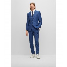 Hugo Boss Three-piece slim-fit suit in virgin wool 50491025-404 Dark Blue