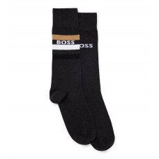 Hugo Boss Two-pack of socks in a cotton blend hbeu50491217-012 Dark Grey