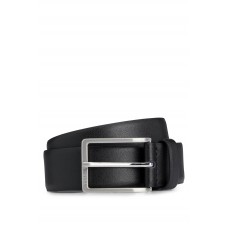 Hugo Boss Italian-made leather belt with engraved-logo buckle hbeu50491834-001 Black