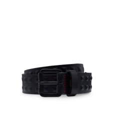 Hugo Boss Leather belt with embossed pyramids 50492009-001 Black