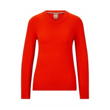 Hugo Boss Crew-neck sweater in responsibly sourced merino wool 50492551-821 Orange