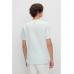 Hugo Boss Crew-neck T-shirt in cotton jersey with handwritten logo 50493252-456 Light Blue