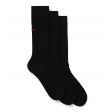 Hugo Boss Three-pack of regular-length socks with logo details hbeu50493253-001 Black