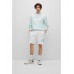 Hugo Boss Cotton-terry regular-fit shorts with handwritten logo 50493257-100 White