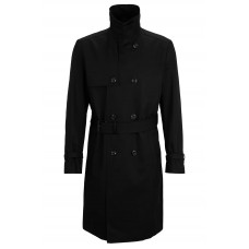 Hugo Boss Water-repellent trench coat with belted closure 50493354-001 Black