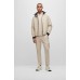 Hugo Boss Advanced-stretch cotton-blend tracksuit bottoms with zipped pockets 50493484-269 Beige