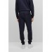 Hugo Boss Cotton-terry tracksuit bottoms with logo detail 50493764-405 Dark Blue