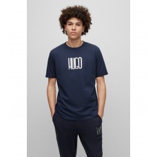 Hugo Boss Logo T-shirt in organic cotton 50493783-405 Dark Blue
