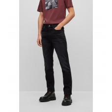 Hugo Boss Regular-fit jeans in black comfort-stretch denim 50494283-015 Dark Grey