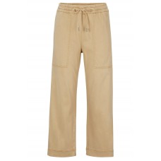 Hugo Boss Relaxed-fit drawstring trousers in garment-dyed stretch satin 50494713-269 Beige