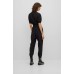 Hugo Boss Belted jumpsuit with press studs and concealed zip 50494858-001 Black