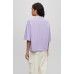 Hugo Boss Cotton-jersey relaxed-fit T-shirt with logo collar 50495059-534 Light Purple