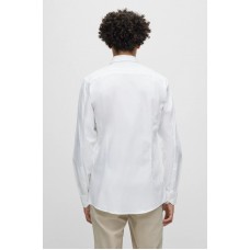 Hugo Boss Extra-slim-fit shirt in paisley-print cotton jacquard 50495080-199 White