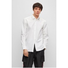 Hugo Boss Extra-slim-fit shirt in easy-iron cotton poplin 50495087-199 White