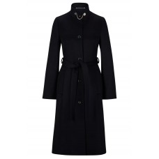 Hugo Boss Belted coat in virgin wool and cashmere 50495267-402 Dark Blue