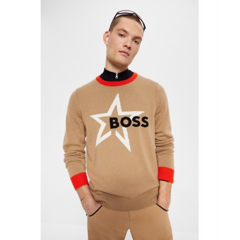 Hugo Boss BOSS x Perfect Moment logo sweater in merino wool 50495505-260 Beige