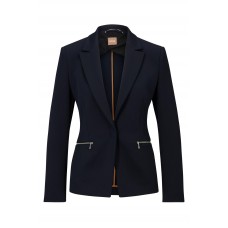 Hugo Boss Regular-fit jacket in stretch twill with zipped pockets 50495731-404 Dark Blue