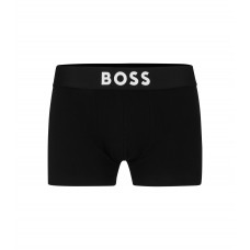 Hugo Boss Organic-cotton-blend trunks with logo waistband 50495958-001 Black