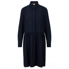 Hugo Boss Relaxed-fit dress in crinkle crepe 50496230-404 Dark Blue