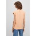 Hugo Boss Cotton-blend T-shirt with gathered shoulders 50496408-838 Light Orange