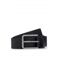 Hugo Boss Structured-leather belt with logo buckle hbeu50496717-001 Black